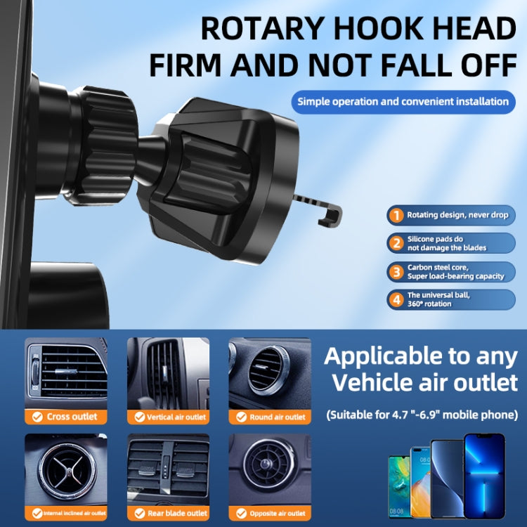 Q8 Universal Air Vent Mount Magnetic Mobile Phone Wireless Charging Car Holder without Start Button(Black) - Wireless Charger Holders by PMC TechLife | Online Shopping South Africa | PMC TechLife
