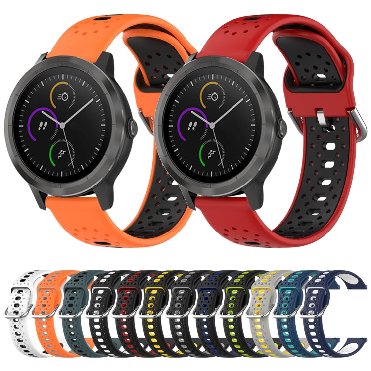 For GarminMove Trend 20mm Breathable Two-Color Silicone Watch Band(Black+Red) -  by PMC TechLife | Online Shopping South Africa | PMC TechLife