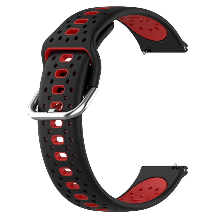 For Amazfit GTR Mini 20mm Breathable Two-Color Silicone Watch Band(Black+Red) - Watch Bands by PMC TechLife | Online Shopping South Africa | PMC TechLife
