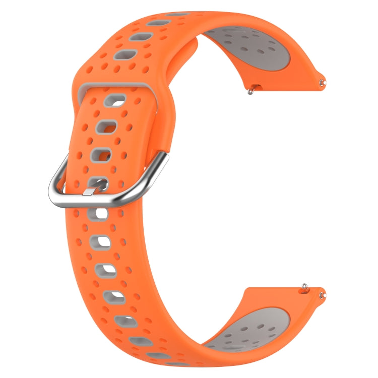 For Amazfit GTS 2E 20mm Breathable Two-Color Silicone Watch Band(Orange+Grey) - Watch Bands by PMC TechLife | Online Shopping South Africa | PMC TechLife