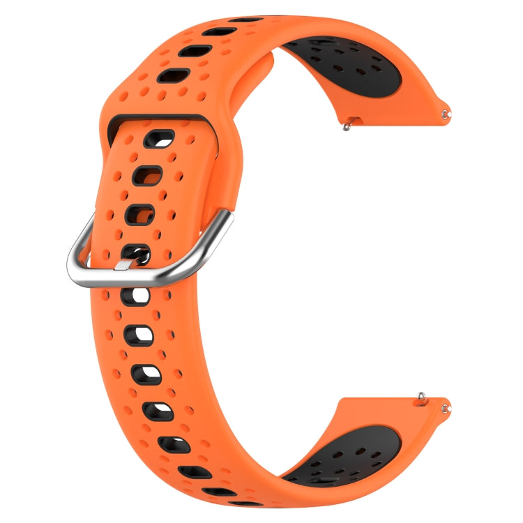For Amazfit GTS 2 20mm Breathable Two-Color Silicone Watch Band(Orange+Black) - Watch Bands by PMC TechLife | Online Shopping South Africa | PMC TechLife