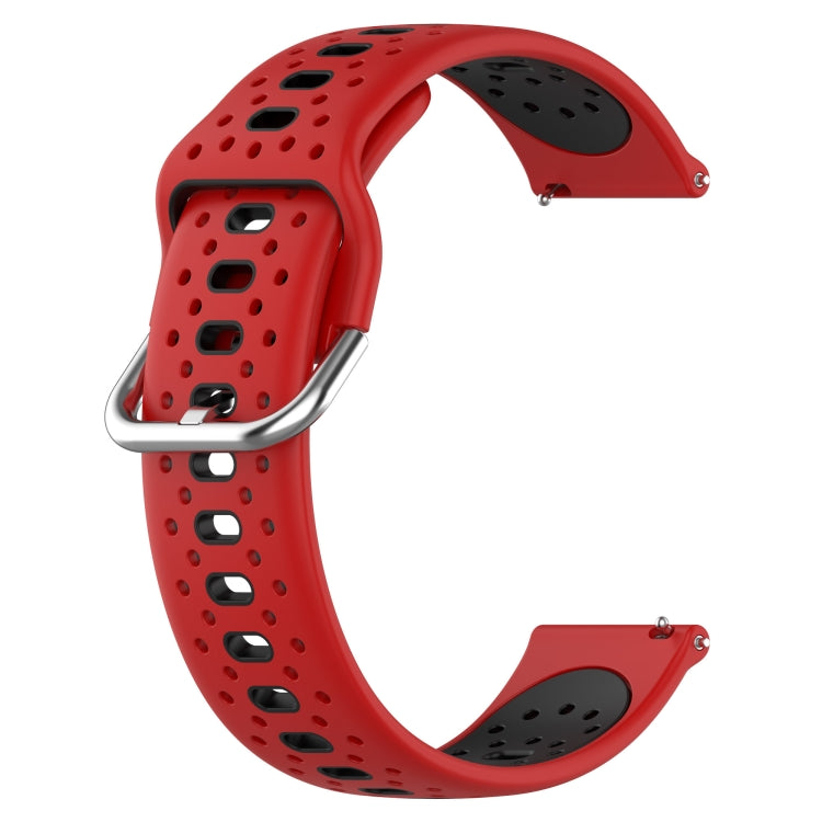For Amazfit GTR 42mm 20mm Breathable Two-Color Silicone Watch Band(Red+Black) -  by PMC TechLife | Online Shopping South Africa | PMC TechLife