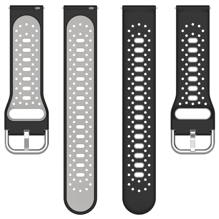 For Garmin Forerunner 265 22mm Breathable Two-Color Silicone Watch Band(Midnight Blue+White) -  by PMC TechLife | Online Shopping South Africa | PMC TechLife