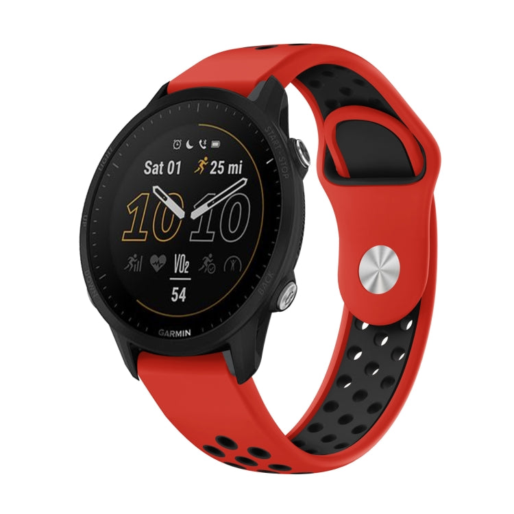 For Garmin Forerunner 955 22mm Sports Breathable Silicone Watch Band(Red+Black) -  by PMC TechLife | Online Shopping South Africa | PMC TechLife