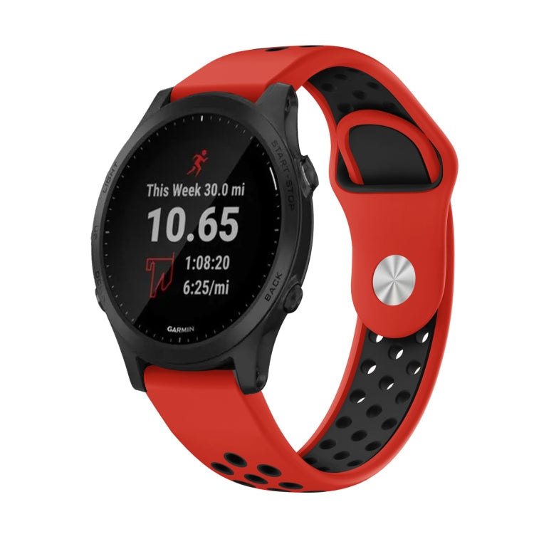 For Garmin Forerunner 945 22mm Sports Breathable Silicone Watch Band(Red+Black) -  by PMC TechLife | Online Shopping South Africa | PMC TechLife