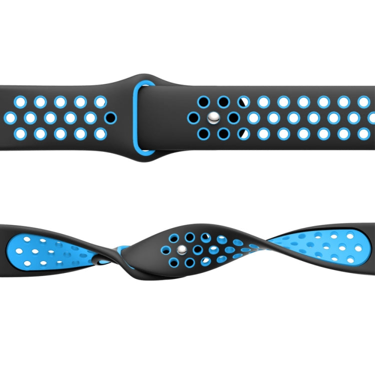 For Garmin Forerunner 935 22mm Sports Breathable Silicone Watch Band(Mint Green+Midnight Blue) -  by PMC TechLife | Online Shopping South Africa | PMC TechLife