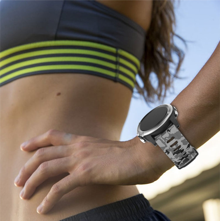 For Garmin Descent MK 2 26mm Camouflage Printed Silicone Watch Band(Army Green+Army Camouflage) -  by PMC TechLife | Online Shopping South Africa | PMC TechLife