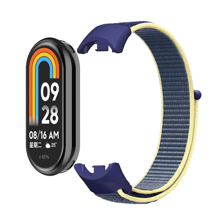 For Xiaomi Mi Band 8 ENKAY Hat-Prince 2 in 1 Set Full Coverage Screen Protector + Nylon Loop Watch Band(Rainbow+White) - Watch Bands by ENKAY | Online Shopping South Africa | PMC TechLife | Buy Now Pay Later Mobicred