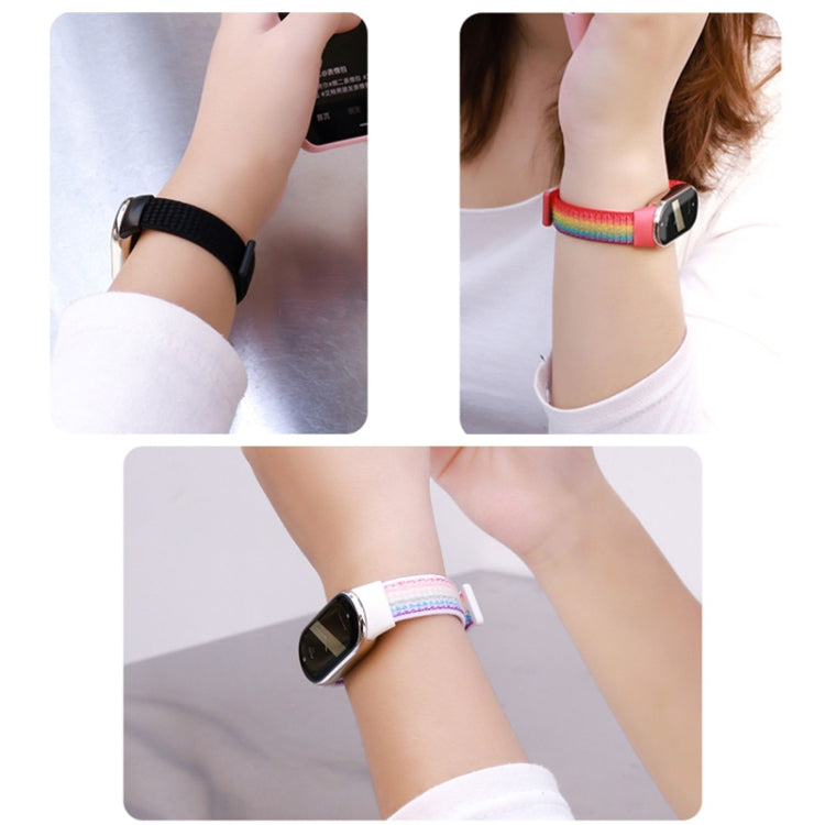 For Xiaomi Mi Band 8 ENKAY Hat-Prince 2 in 1 Set Full Coverage Screen Protector + Nylon Loop Watch Band(Cyan+Yellow) - free shipping - PMC TechLife - Order now!