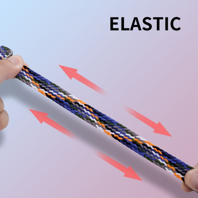 For Xiaomi Mi Band 8 ENKAY Hat-Prince 2 in 1 Set Full Coverage Screen Protector + Elastic Braided Nylon Watch Band(Denim) - Watch Bands by ENKAY | Online Shopping South Africa | PMC TechLife | Buy Now Pay Later Mobicred