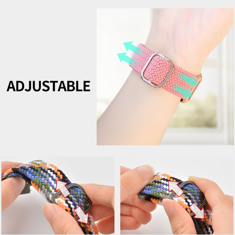For Xiaomi Mi Band 8 ENKAY Hat-Prince 2 in 1 Set Full Coverage Screen Protector + Elastic Braided Nylon Watch Band(Blue) - Watch Bands by ENKAY | Online Shopping South Africa | PMC TechLife | Buy Now Pay Later Mobicred