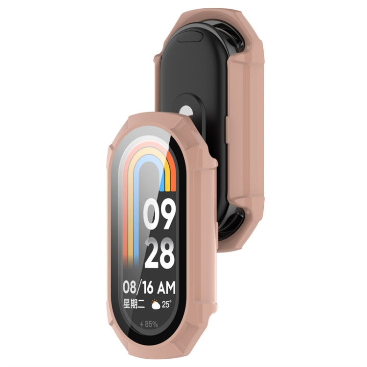 For Xiaomi Mi Band 8 ENKAY Hat-Prince Full Coverage PC Frame + Tempered Glass Film Watch Case(Pink) - free shipping - PMC TechLife - Order now!