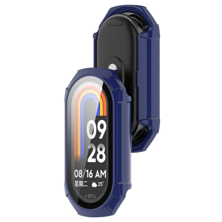 For Xiaomi Mi Band 8 ENKAY Hat-Prince Full Coverage PC Frame + Tempered Glass Film Watch Case(Blue) - free shipping - PMC TechLife - Order now!