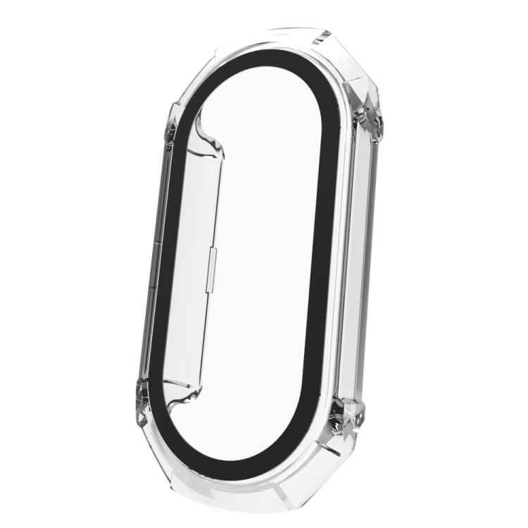 For Xiaomi Mi Band 8 ENKAY Hat-Prince Full Coverage PC Frame + Tempered Glass Film Watch Case(Transparent) - Watch Cases by ENKAY | Online Shopping South Africa | PMC TechLife | Buy Now Pay Later Mobicred