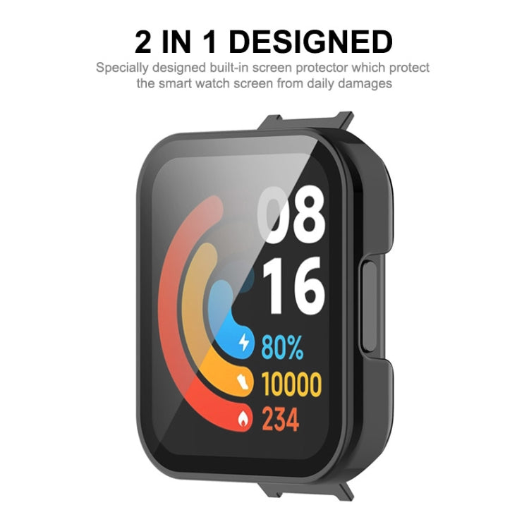 For Redmi Watch 3 ENKAY Hat-Prince Full Coverage PC Frame + Tempered Glass Film Watch Case(Black) - Watch Cases by ENKAY | Online Shopping South Africa | PMC TechLife | Buy Now Pay Later Mobicred