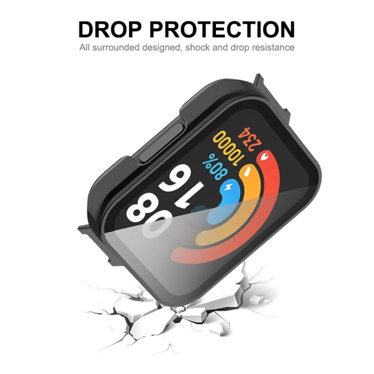 For Redmi Watch 3 ENKAY Hat-Prince Full Coverage PC Frame + Tempered Glass Film Watch Case(Blue) - Watch Cases by ENKAY | Online Shopping South Africa | PMC TechLife | Buy Now Pay Later Mobicred