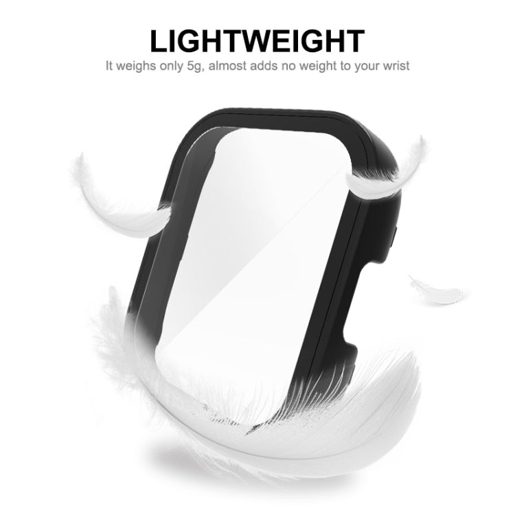 For Redmi Watch 3 ENKAY Hat-Prince Full Coverage PC Frame + Tempered Glass Film Watch Case(Transparent) - Watch Cases by ENKAY | Online Shopping South Africa | PMC TechLife | Buy Now Pay Later Mobicred