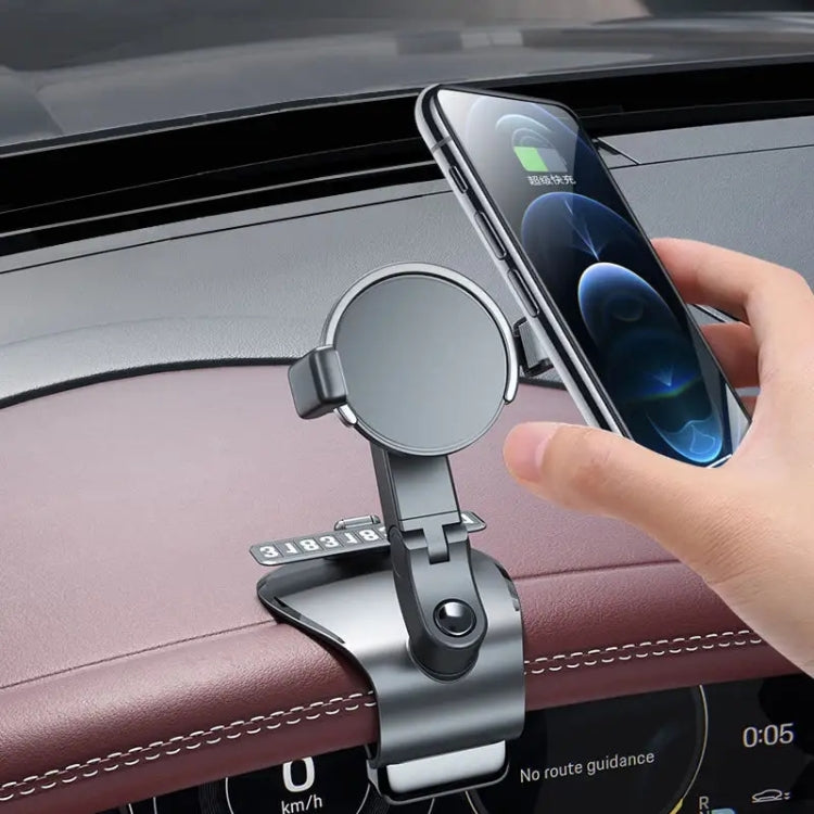 088 With Parking Phone Sign 360 Degrees Rotation Car Dashboard Mount Cell Phone Holder(Pink) - Car Holders by PMC TechLife | Online Shopping South Africa | PMC TechLife
