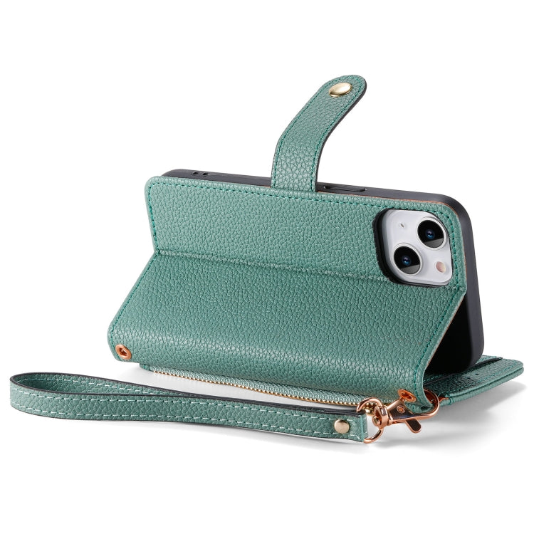 For iPhone 12 Pro Max Love Zipper Lanyard Leather Phone Case(Green) - free shipping - PMC TechLife - Order now!