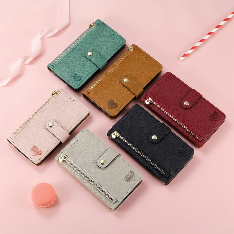 For iPhone 11 Pro Max Love Zipper Lanyard Leather Phone Case(Green) - free shipping - PMC TechLife - Order now!