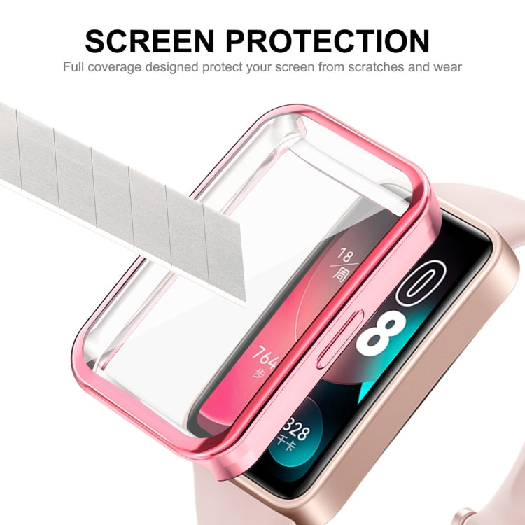 For Huawei Band 10 / 9 / 8 ENKAY Hat-Prince Full Coverage Electroplated Soft TPU Case with Screen Protection(Dark Green) - Watch Cases by ENKAY | Online Shopping South Africa | PMC TechLife | Buy Now Pay Later Mobicred