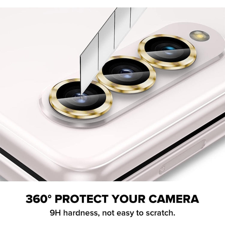 For Samsung Galaxy Z Fold5 / A25 5G ENKAY Hat-Prince 9H Rear Lens Aluminium Alloy Tempered Glass Film(Gold) - free shipping - PMC TechLife - Order now!