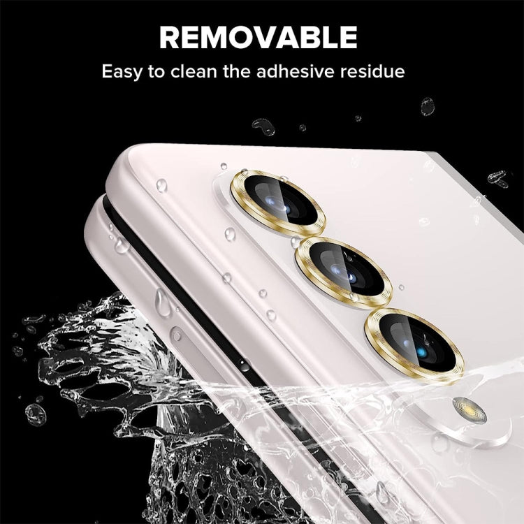 For Samsung Galaxy Z Fold5 / A25 5G ENKAY Hat-Prince 9H Rear Lens Aluminium Alloy Tempered Glass Film(Gold) - free shipping - PMC TechLife - Order now!