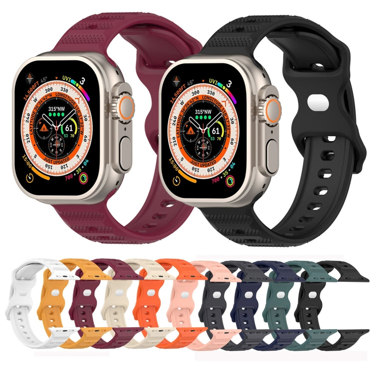 For Apple Watch 2 38mm Reverse Buckle Dot Texture Silicone Watch Band(Yellow) - Watch Bands by PMC TechLife | Online Shopping South Africa | PMC TechLife