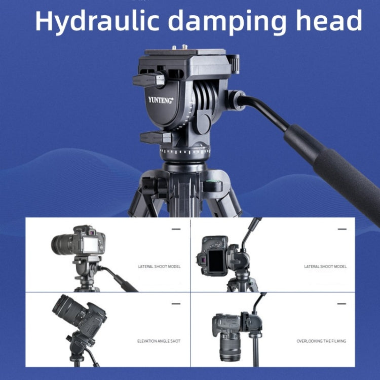 YUNTENG VCT-6006 Professional Hydraulic Head Aluminum Tripod - free shipping - PMC TechLife - Order now!