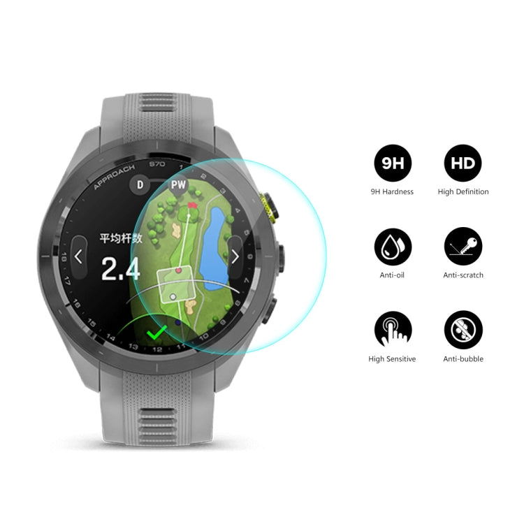 Compatible with Garmin Approach S70 42mm 5pcs ENKAY 0.2mm 9H Tempered Glass Screen Protector Watch Film - Screen Protector by ENKAY | Online Shopping South Africa | PMC TechLife | Buy Now Pay Later Mobicred