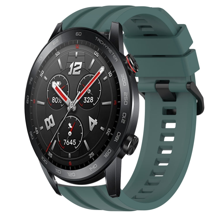 For Huawei Watch GT3 Pro 46mm Long & Short Sports Solid Color Silicone Watch Band Set(Olive Green) - Watch Bands by PMC TechLife | Online Shopping South Africa | PMC TechLife