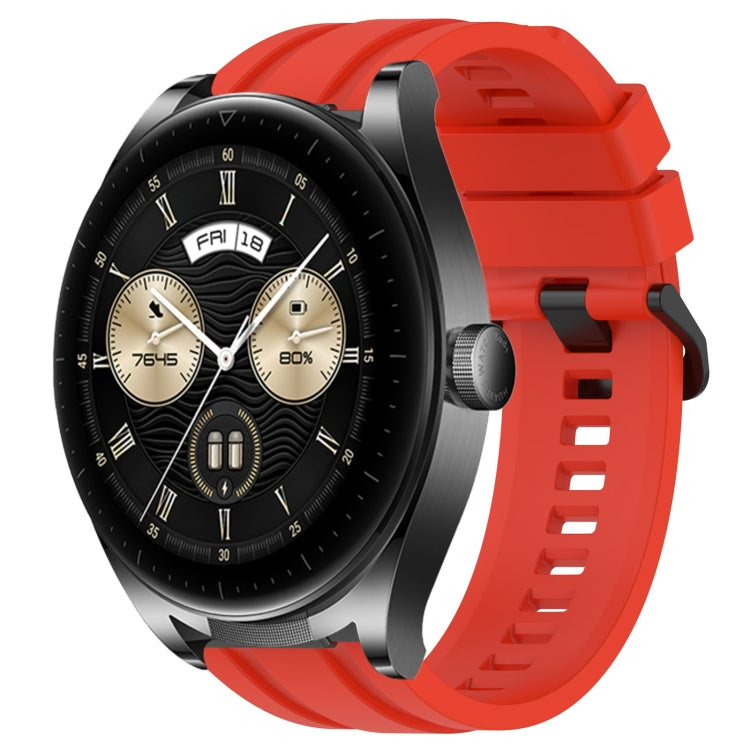 For Huawei Watch GT3  46mm Long & Short Sports Solid Color Silicone Watch Band Set(Red) - Watch Bands by PMC TechLife | Online Shopping South Africa | PMC TechLife