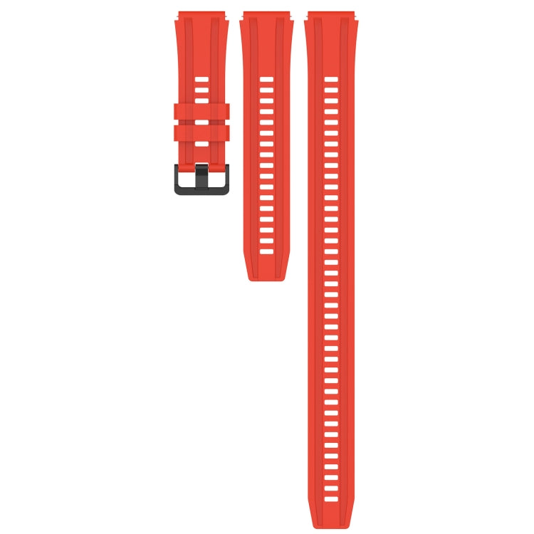 For Huawei Watch GT3  46mm Long & Short Sports Solid Color Silicone Watch Band Set(Red) - Watch Bands by PMC TechLife | Online Shopping South Africa | PMC TechLife