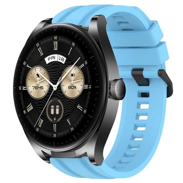 For Huawei Watch GT3  46mm Long & Short Sports Solid Color Silicone Watch Band Set(Sky Blue) - Watch Bands by PMC TechLife | Online Shopping South Africa | PMC TechLife