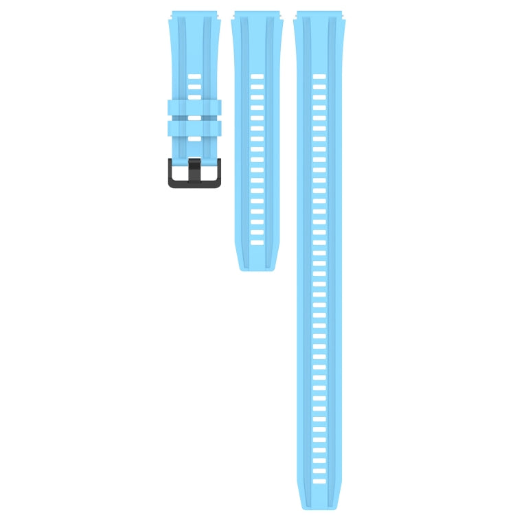 For Huawei Watch GT3  46mm Long & Short Sports Solid Color Silicone Watch Band Set(Sky Blue) - Watch Bands by PMC TechLife | Online Shopping South Africa | PMC TechLife