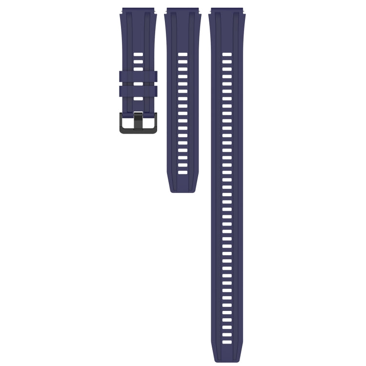 For Huawei Watch GT3  46mm Long & Short Sports Solid Color Silicone Watch Band Set(Midnight Blue) - Watch Bands by PMC TechLife | Online Shopping South Africa | PMC TechLife