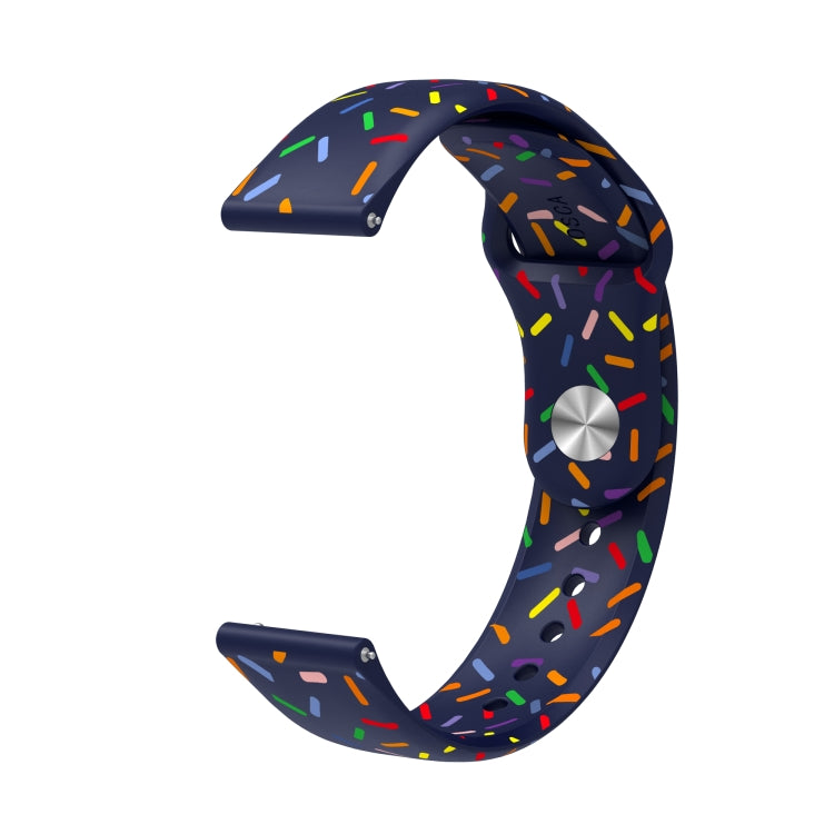 For Samsung Galaxy Watch 5 Pro Sports Rainbow Dots Silicone Buckle Watch Band(Blue) - Watch Bands by PMC TechLife | Online Shopping South Africa | PMC TechLife