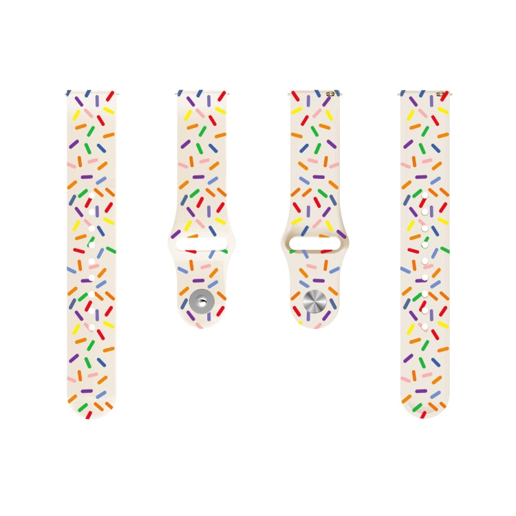 For Samsung Galaxy Watch 3 41mm Sports Rainbow Dots Silicone Buckle Watch Band(Starlight Color) - Watch Bands by PMC TechLife | Online Shopping South Africa | PMC TechLife