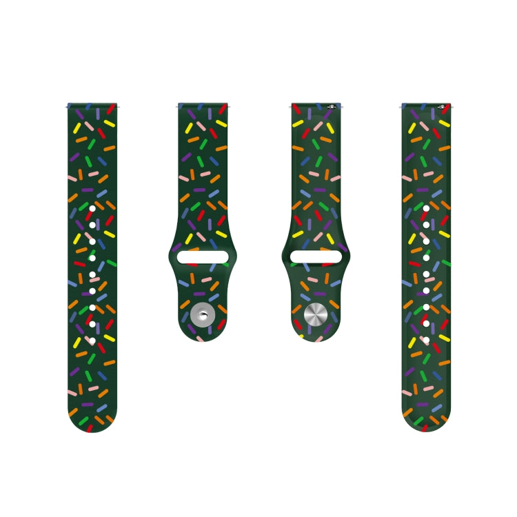 For Samsung Gear S2 Classic Sports Rainbow Dots Silicone Buckle Watch Band(Green) - Watch Bands by PMC TechLife | Online Shopping South Africa | PMC TechLife