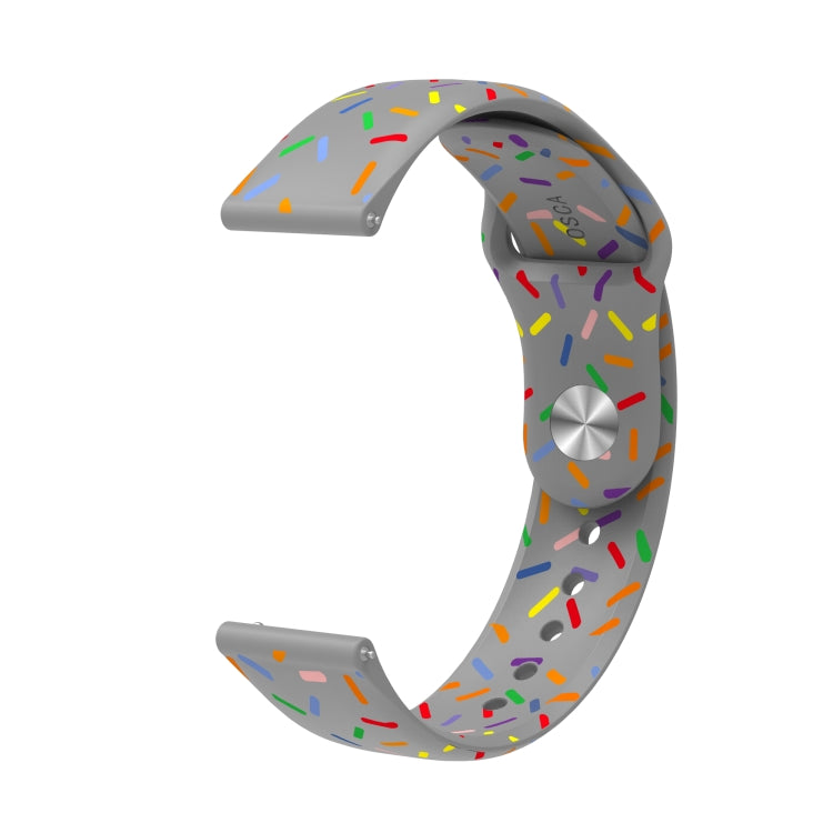 For Samsung Gear S2 Classic Sports Rainbow Dots Silicone Buckle Watch Band(Gray) - Watch Bands by PMC TechLife | Online Shopping South Africa | PMC TechLife