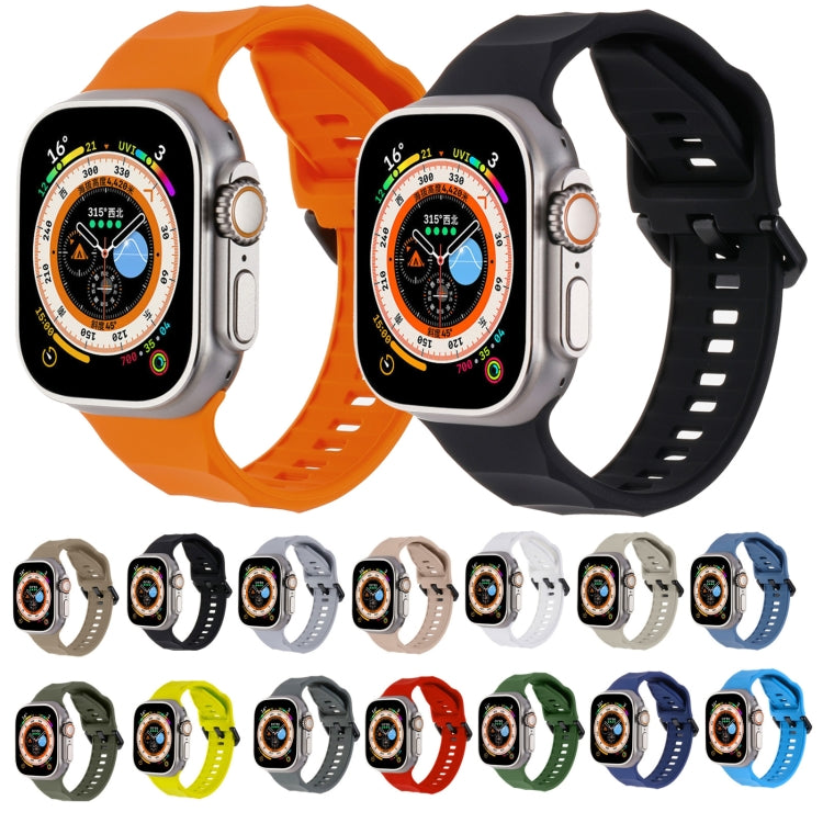 For Apple Watch 4 44mm Ripple Silicone Sports Watch Band(White) - Watch Bands by PMC TechLife | Online Shopping South Africa | PMC TechLife