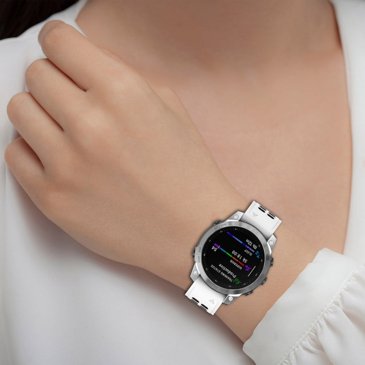 For Garmin Fenix 6X Pro 26mm Two-Color Reverse Buckle Silicone Watch Band(Black+Yellow) - Watch Bands by PMC TechLife | Online Shopping South Africa | PMC TechLife