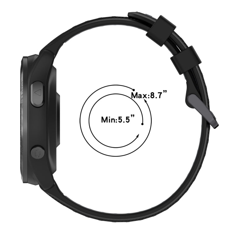 For Garmin Forerunner 965 Sports Two-Color Silicone Watch Band(Black+Blue) - free shipping - PMC TechLife - Order now!