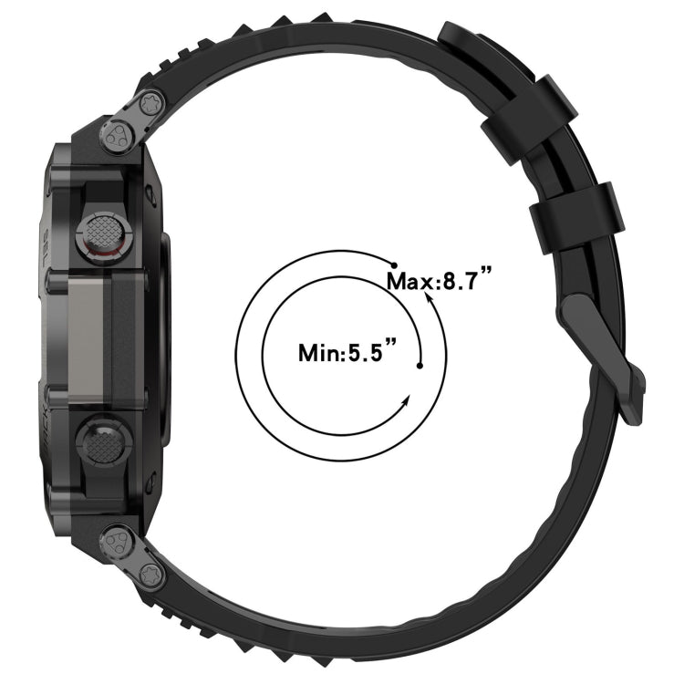 For Amazfit T-Rex Ultra Silicone Sports Watch Band(Dark Green) - Watch Bands by PMC TechLife | Online Shopping South Africa | PMC TechLife