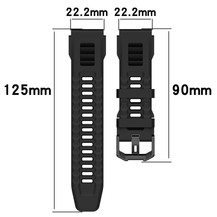 For Amazfit T-Rex Ultra Silicone Sports Watch Band(Grey) - Watch Bands by PMC TechLife | Online Shopping South Africa | PMC TechLife