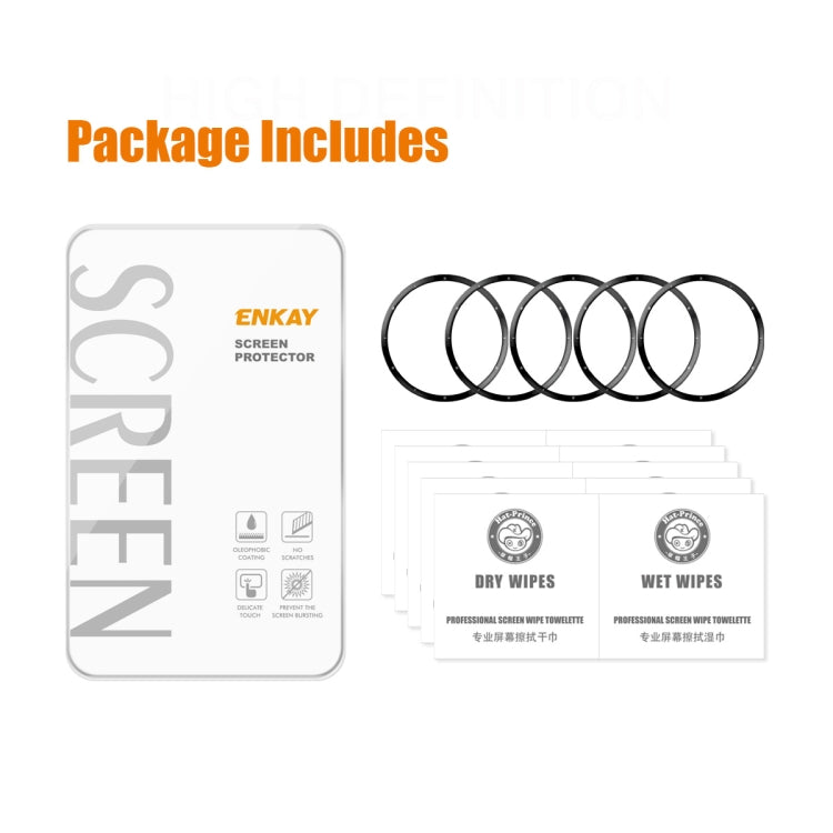 Compatible with Garmin Venu 3 5pcs ENKAY 3D Full Coverage Soft PC Edge + PMMA HD Screen Protector Film - Screen Protector by ENKAY | Online Shopping South Africa | PMC TechLife | Buy Now Pay Later Mobicred