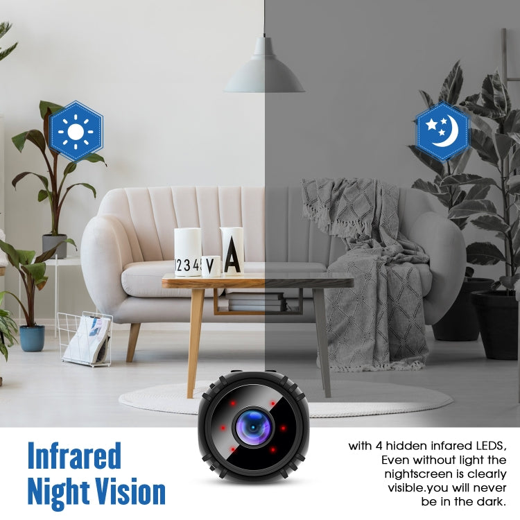 W8 Mini Camera HD 1080P Night Vision Battery Video Surveillance Wifi Smart Home Camera(Black) - free shipping - PMC TechLife - Order now!