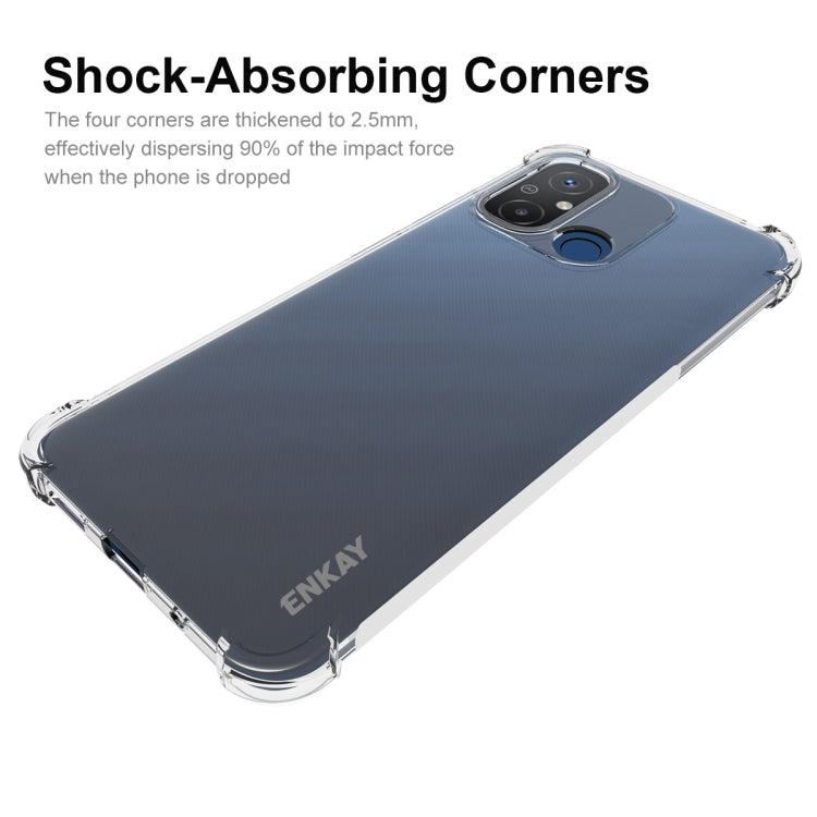 For Xiaomi Redmi 12C ENKAY Transparent TPU Shockproof Phone Case with Glass Film - free shipping - PMC TechLife - Order now!