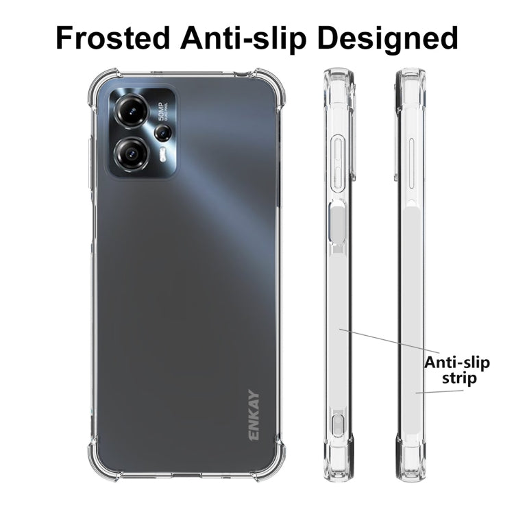For Motorola Moto G23 4G ENKAY Transparent TPU Shockproof Phone Case with Glass Film - free shipping - PMC TechLife - Order now!