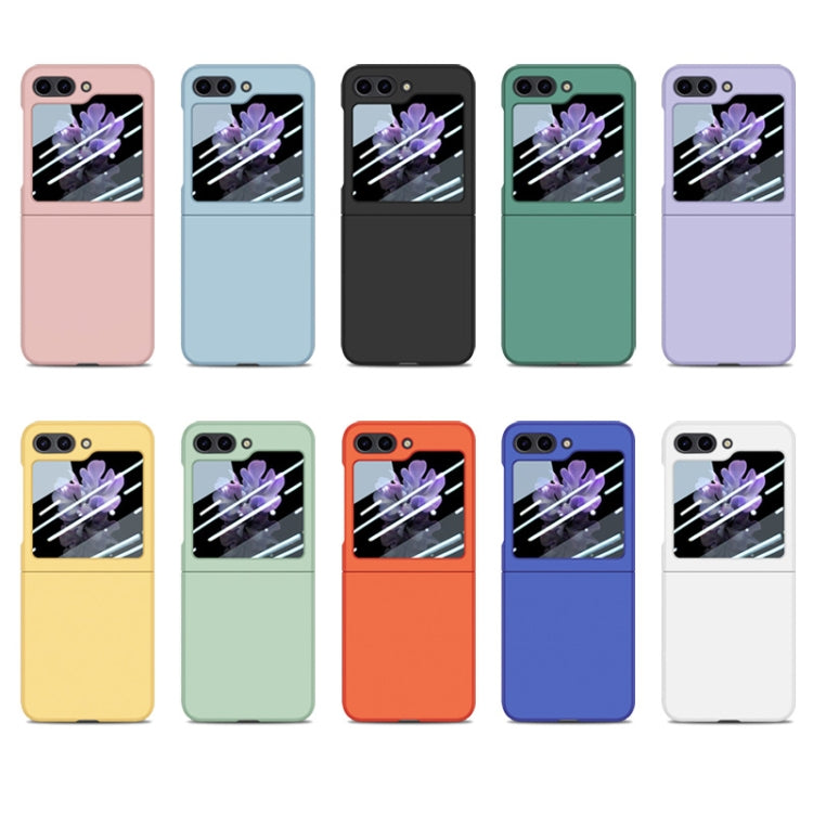 For Samsung Galaxy Z Flip5 JUNSUNMAY Smoothly PC + 9H Tempered Glass Protector Folding Phone Case(Navy Blue) - Galaxy Z Flip5 Cases by JUNSUNMAY | Online Shopping South Africa | PMC TechLife | Buy Now Pay Later Mobicred